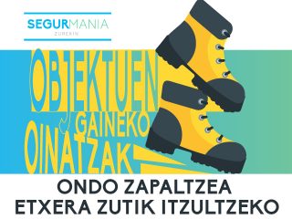 Ondo zapaltzea etxera zutik itzultzeko. Objektuen gaineko oinatzak