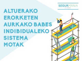 Altuerako erorketen aurkako banakako babes-sistema motak. Sailkapena eskaintzen duten hiru babes mailen arabera