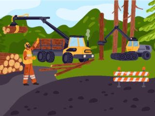 Pautas de seguridad de las tareas de trabajos forestales de Apilado y Carga